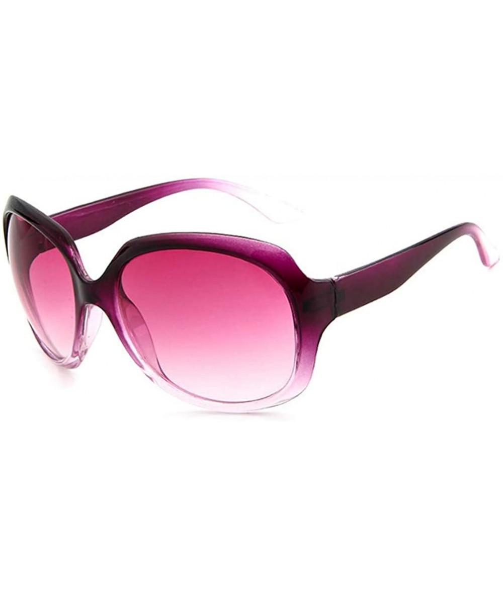 Oval Sunglasses Women Oval Shape Fashion Sunglaasses Women Sunglasses Girls - Purple - CS18WZSY98C $46.34