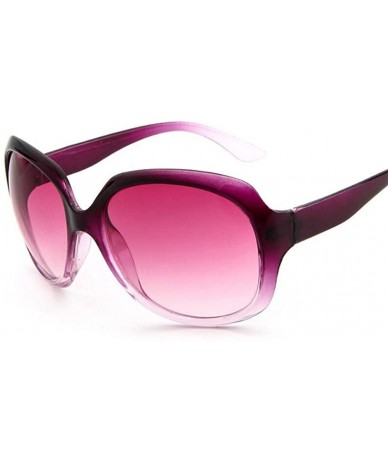 Oval Sunglasses Women Oval Shape Fashion Sunglaasses Women Sunglasses Girls - Purple - CS18WZSY98C $46.34