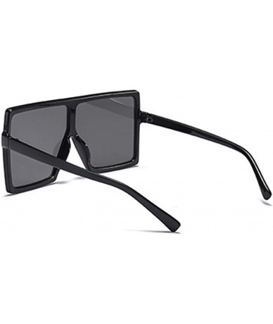 Oversized Oversized Square Frame Sunglasses for Womens Flat Top Shades Sunglasses - Black - CQ18L3X5ACQ $19.61