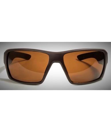 Rectangular Big Head Sunglasses. Big LJ - Matte Brown/ Brown - C4193WU404L $63.92