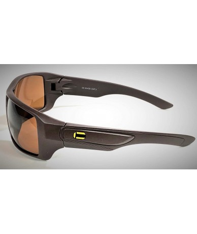 Rectangular Big Head Sunglasses. Big LJ - Matte Brown/ Brown - C4193WU404L $63.92