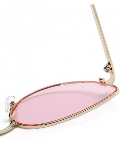 Goggle Sunglasses Oval Shades Polarized Goggles Glasses Eyewear - Pink - CZ18QNLRR9U $20.23