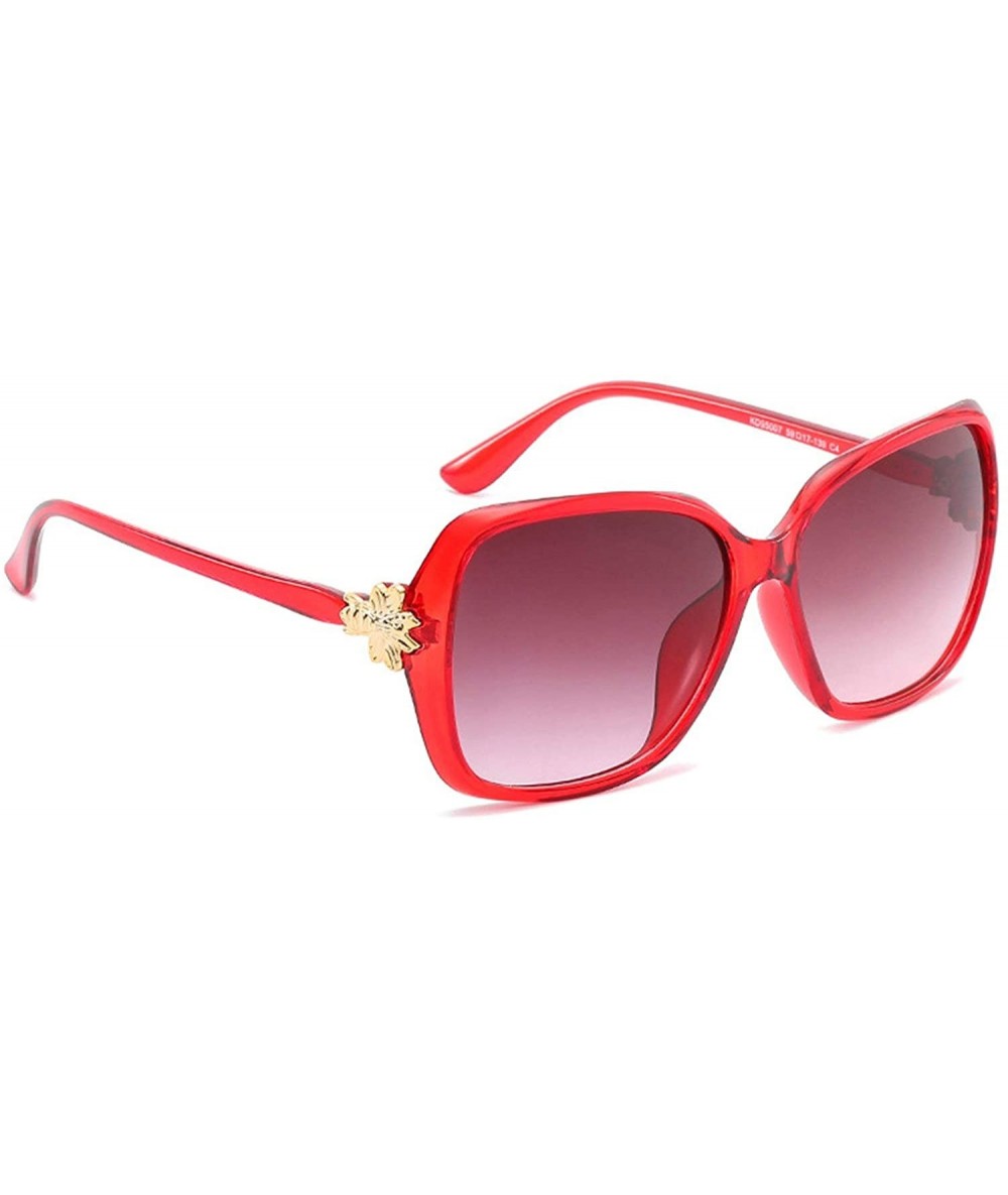 Square Classic style Little Bee Sunglasses for Women PC AC UV 400 Protection Sunglasses - Wine Red - CT18SZUH3SW $29.36