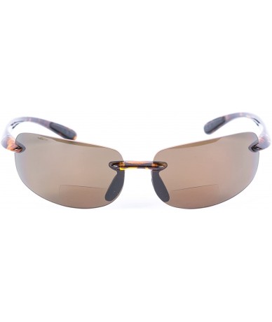 Rectangular Lovin Maui" Lightweight Sport Wrap Bifocal Reading Sunglasses for Men and Women - Tortoise - C112NYJ71MQ $32.70