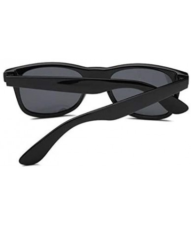 Square New Cat Eye Polarized Sunglasses Men Women Fashion Square Design Vintage Shades - Matt Black/Grey - CG1987M4NH8 $19.49