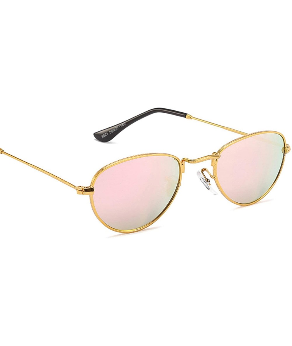 Rimless Classic Retro Designer Style Sunglasses for Women Metal AC UV400 Sunglasses - Pink - CW18T2TCGQ7 $27.82