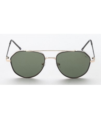 Aviator Modern Aviator Metal Unisex Sunglasses - Gold - CW18G2ZNZ7A $27.70