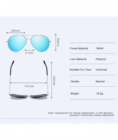 Aviator Sunglasses Men's Polarizing Sunglasses Classic Toad Lens Polarizing Sunglasses Driving - E - CN18QCC2ZU3 $56.65