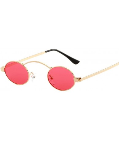 Oval Vintage Sunglasses Slender Lenses - Red - C3190OQGYRU $16.76