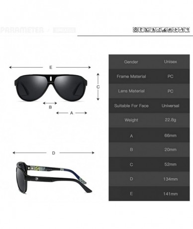 Oversized Polarized Sunglasses Men Driving Shades Male Retro NO1 Polarized - No5 - CJ18XAK8RG9 $26.32