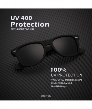 Aviator Polarized Sunglasses for Men and Women Matte Finish Sun glasses Color Mirror Lens 100% UV Blocking - CT18NI969L0 $33.38