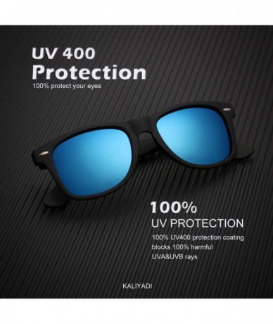 Aviator Polarized Sunglasses for Men and Women Matte Finish Sun glasses Color Mirror Lens 100% UV Blocking - CT18NI969L0 $33.38