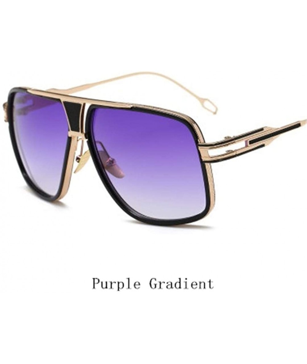 Rectangular Sunglasses Men Sun Glasses Square Sunglasses - Purple - C8194O6L9CE $46.89