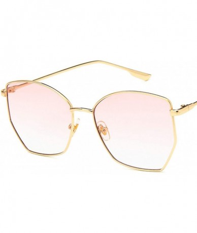 Oversized 2019 Retro Irregular Sunglasses Women Metal Transparent Sun Glasses UV400 Oversized Sunglases Eyewear - CX1984YCL6I...