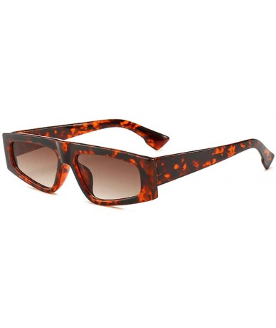 Square 2019 new designer retro brand small square ladies sunglasses candy punk glasses - Leopard - CH18QZ3XC8K $21.47