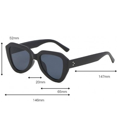 Oversized Fashion Round Sunglasses for Women Men Oversized Vintage Shades Polarized Retro Brand Sun Glasses - Black - CD19076...