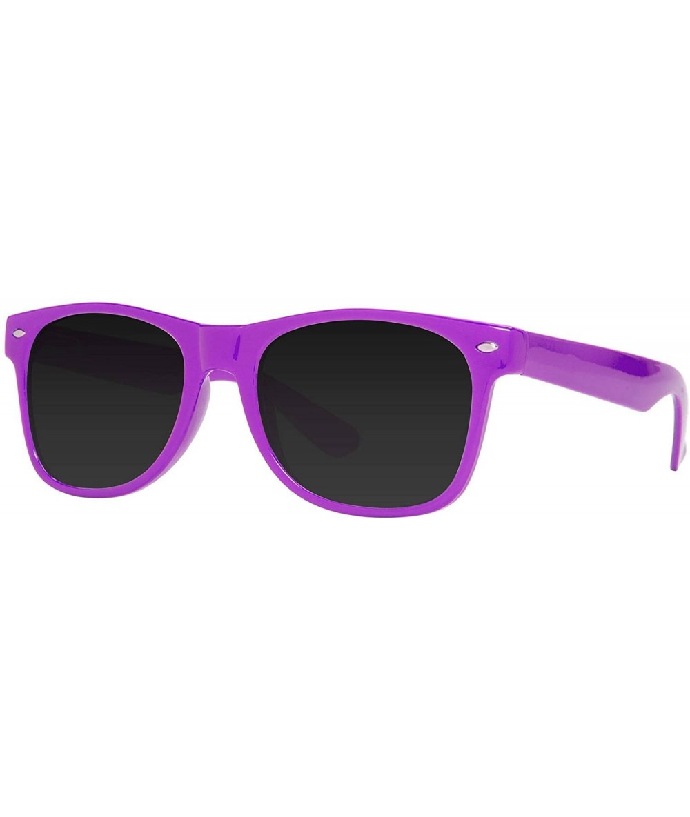 Square Horn-Rimmed Tint Sunglasses - Purple - CC12O9RJ0LR $17.93