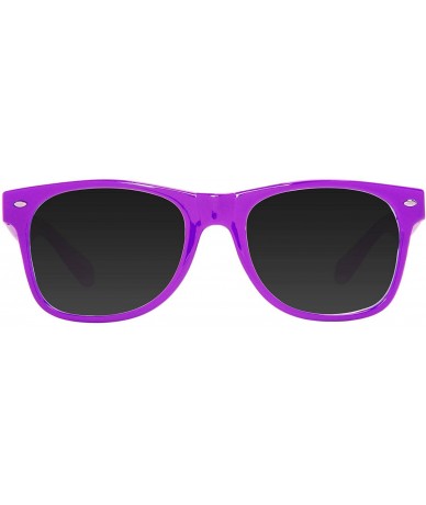 Square Horn-Rimmed Tint Sunglasses - Purple - CC12O9RJ0LR $17.93