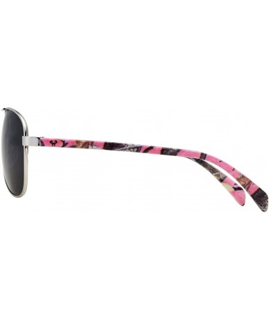 Aviator Pink Camouflage Polarized Sunglasses for Women Western Design - Pink Camo - CY123C2K69T $25.54