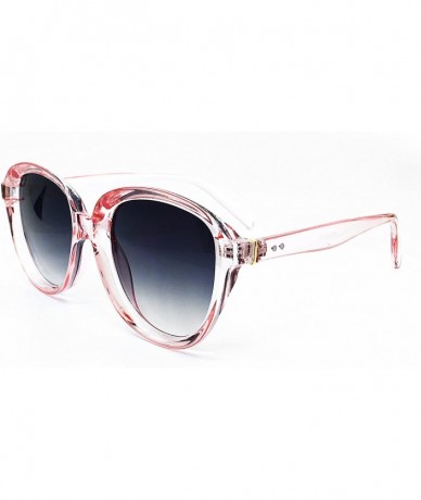 Oval 8058 Oversize Aviator XL Retro Vintage Brand Designer Style Havana Womens Mens Sunglasses - Candy Pink - CN18DUEHRYX $27.77