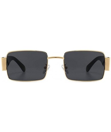 Square Square Polarized Sunglasses for Men Womans UV400 - C5 Gold Yellow - CU198EZ0RYX $25.10