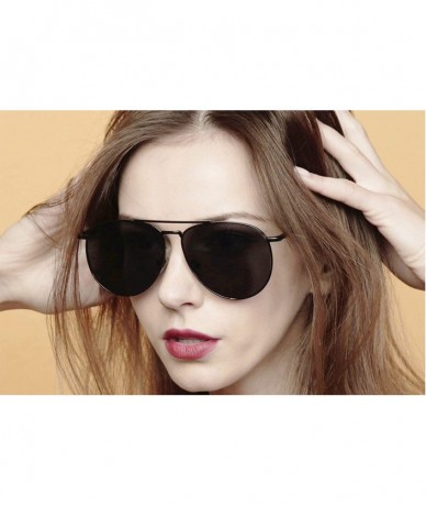 Sport 97025-1 Premium Oversized Flat Aviator Sunglass - Solid Black - C018OQ3NKA8 $30.65