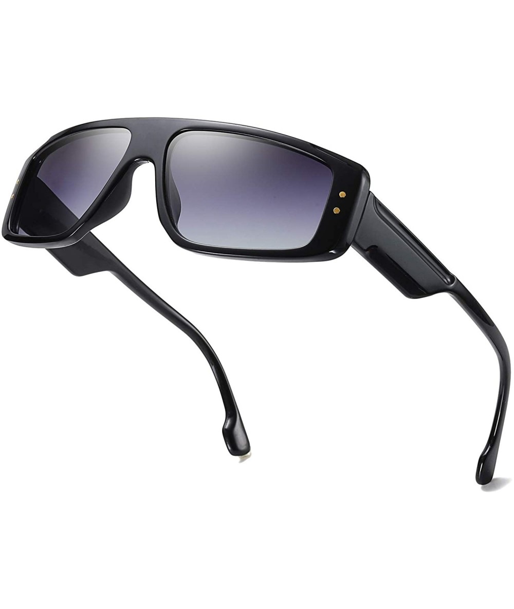 Sport Mens Sunglasses Polarized Sport Uv Protection Running Fishing Golf Driving - C1 Black Frame/Grey Lens - CX198DLK6QU $30.81