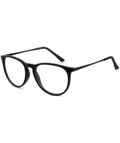 Round Round Clear Glasses Vintage Non Prescription Eyeglasses Frame Women Wen - Black Frame Black Arm - CO18L8IKY9N $18.88