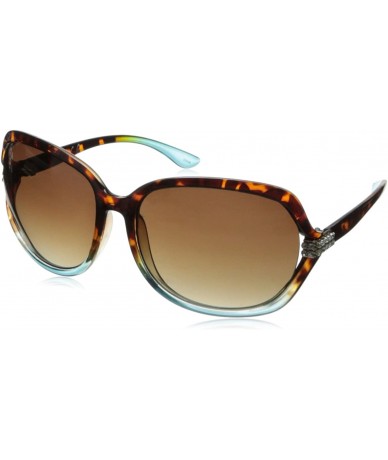 Oval Women's R3152 Oval Sunglasses - Tortoise/Turquoise - C911HJIVHRN $85.89