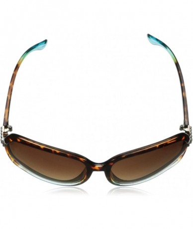 Oval Women's R3152 Oval Sunglasses - Tortoise/Turquoise - C911HJIVHRN $85.89