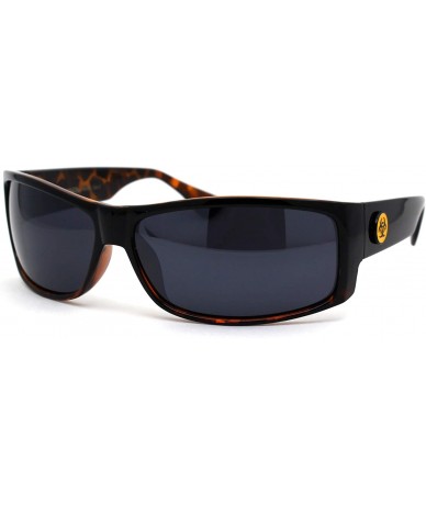 Rectangular Classic 90s Narrow Rectangular Gangster Sunglasses - Black Tortoise Black - CZ195ECQXGQ $22.78