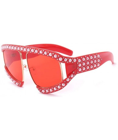 Goggle Fashion Sunglasses with Case PC Durable Frame HD Lenses Cycling Running Fishing - Red - CW18LD52UMK $33.32