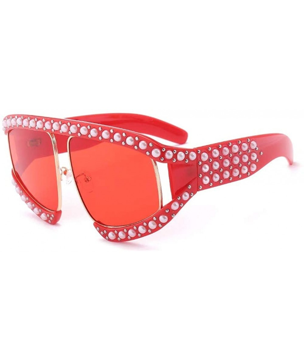 Goggle Fashion Sunglasses with Case PC Durable Frame HD Lenses Cycling Running Fishing - Red - CW18LD52UMK $33.32