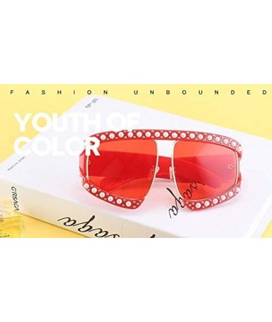 Goggle Fashion Sunglasses with Case PC Durable Frame HD Lenses Cycling Running Fishing - Red - CW18LD52UMK $33.32