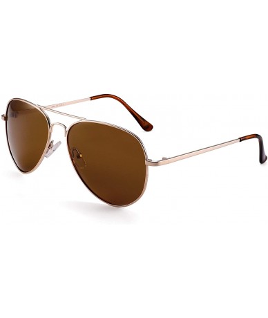 Sport Retro Polarized Aviator Sunglasses for Men Women Metal Frame Sun Glasses UV400 Protection - CF194ERMNZ6 $18.69