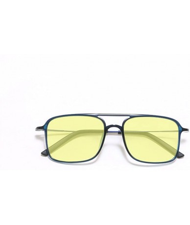 Square Classic Fashion Full Rim Square Unisex Blue Light Blocking Glasses - Blue - C618H3D8EQW $30.07