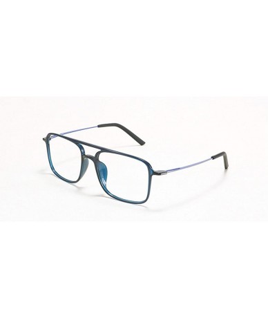 Square Classic Fashion Full Rim Square Unisex Blue Light Blocking Glasses - Blue - C618H3D8EQW $30.07