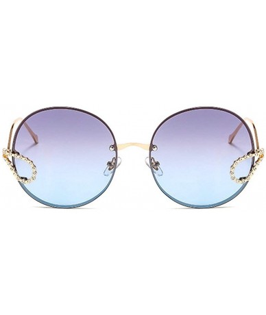 Round Vintage Round Sunglasses for Women 2020 Fashion Luxury Diamond Gradient Eyewear Ladies Chic Sun Glasses - C4192YUMWEZ $...