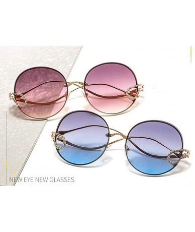 Round Vintage Round Sunglasses for Women 2020 Fashion Luxury Diamond Gradient Eyewear Ladies Chic Sun Glasses - C4192YUMWEZ $...