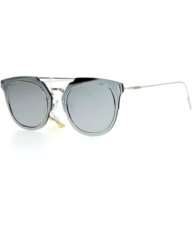 Rimless New Fashion Sunglasses Unisex Rimless Flat Lens Flat Top Metal Frame - Silver - C512B068065 $23.48