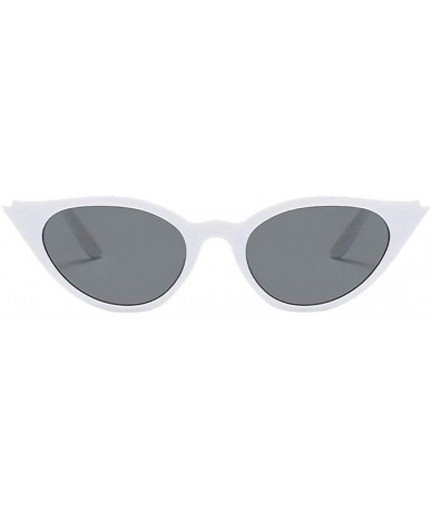 Cat Eye Retro Vintage Unisex Cat Eye Sunglasses Rapper Rhombic Shades Fashion Glasses - A - CK18SX5YNOQ $17.81