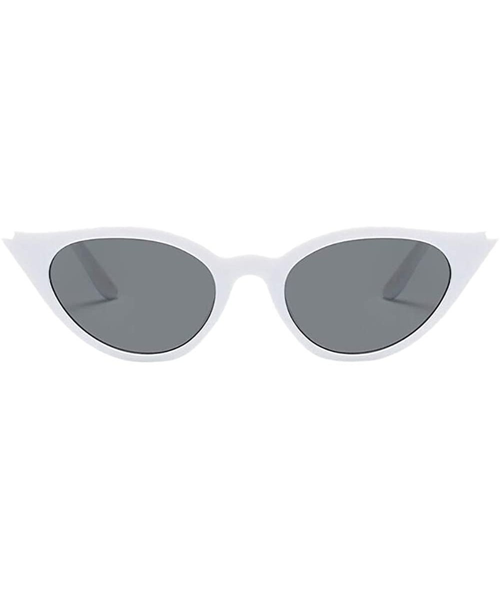 Cat Eye Retro Vintage Unisex Cat Eye Sunglasses Rapper Rhombic Shades Fashion Glasses - A - CK18SX5YNOQ $17.81