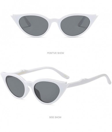 Cat Eye Retro Vintage Unisex Cat Eye Sunglasses Rapper Rhombic Shades Fashion Glasses - A - CK18SX5YNOQ $17.81