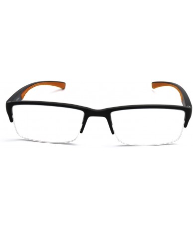 Rectangular 6904 SECOND GENERATION Semi-Rimless Flexie Reading Glasses NEW - A5 Orange - CM18WY0XDRQ $32.92