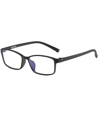 Square Unisex Full Frame Square Anti-Blue Light Reduce Eye Strain Glasses - Black - C2196XI26KH $18.65