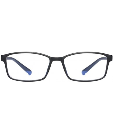 Square Unisex Full Frame Square Anti-Blue Light Reduce Eye Strain Glasses - Black - C2196XI26KH $18.65