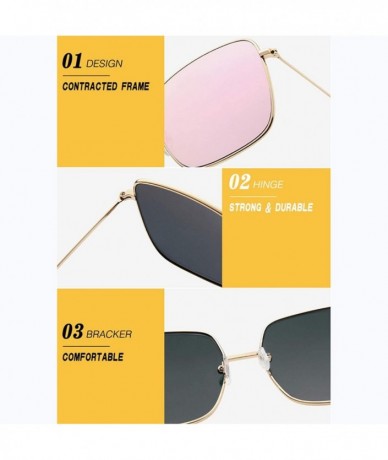 Square Luxury Square Sunglasses Women Retro Alloy Frame Big Sun Glasses Vintage Gradient Oculos Feminino - CH19853OM00 $52.25