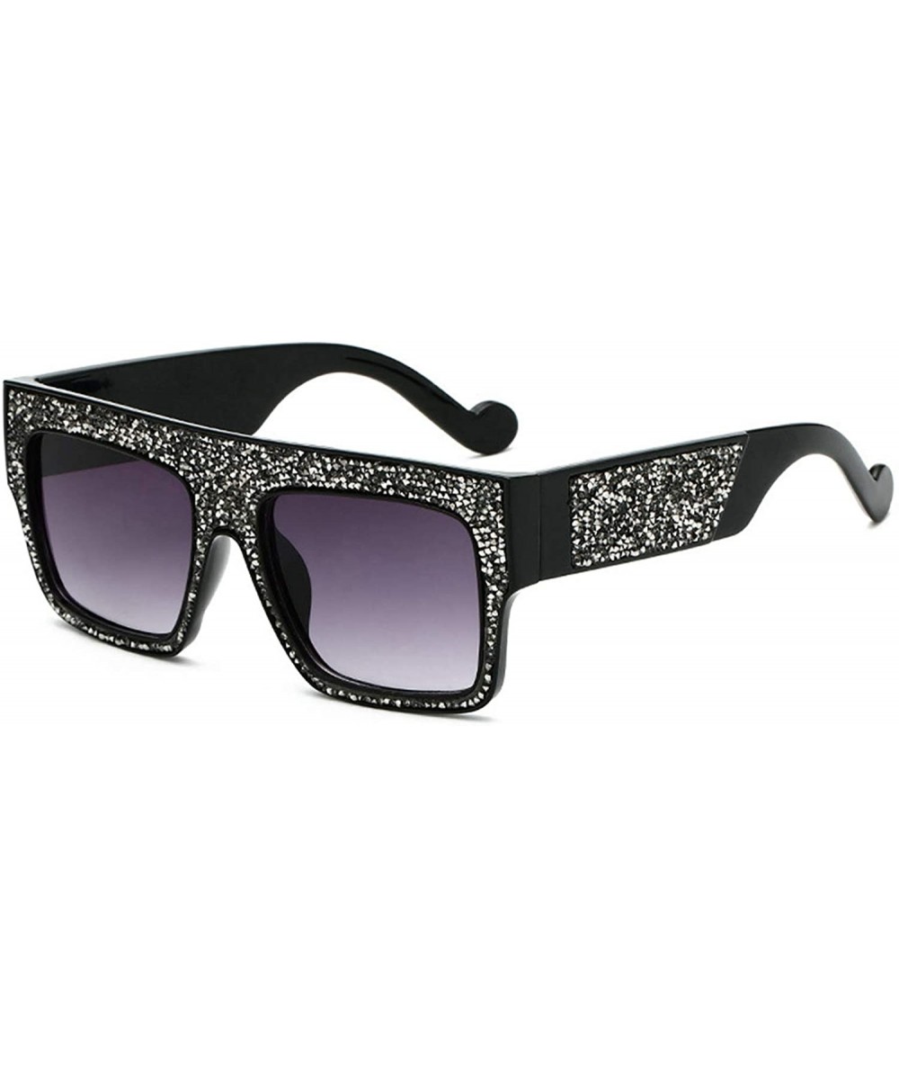 Rimless Women Sunglasses Oversized Rhinestone Ladies Fashion Stylish Eyewear - C - C918QCCD58M $41.21