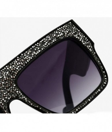 Rimless Women Sunglasses Oversized Rhinestone Ladies Fashion Stylish Eyewear - C - C918QCCD58M $41.21