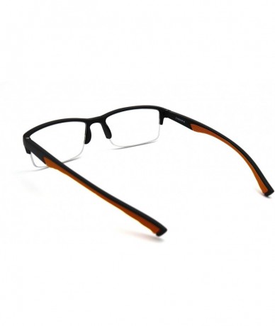 Rectangular 6904 SECOND GENERATION Semi-Rimless Flexie Reading Glasses NEW - A5 Orange - CM18WY0XDRQ $32.92